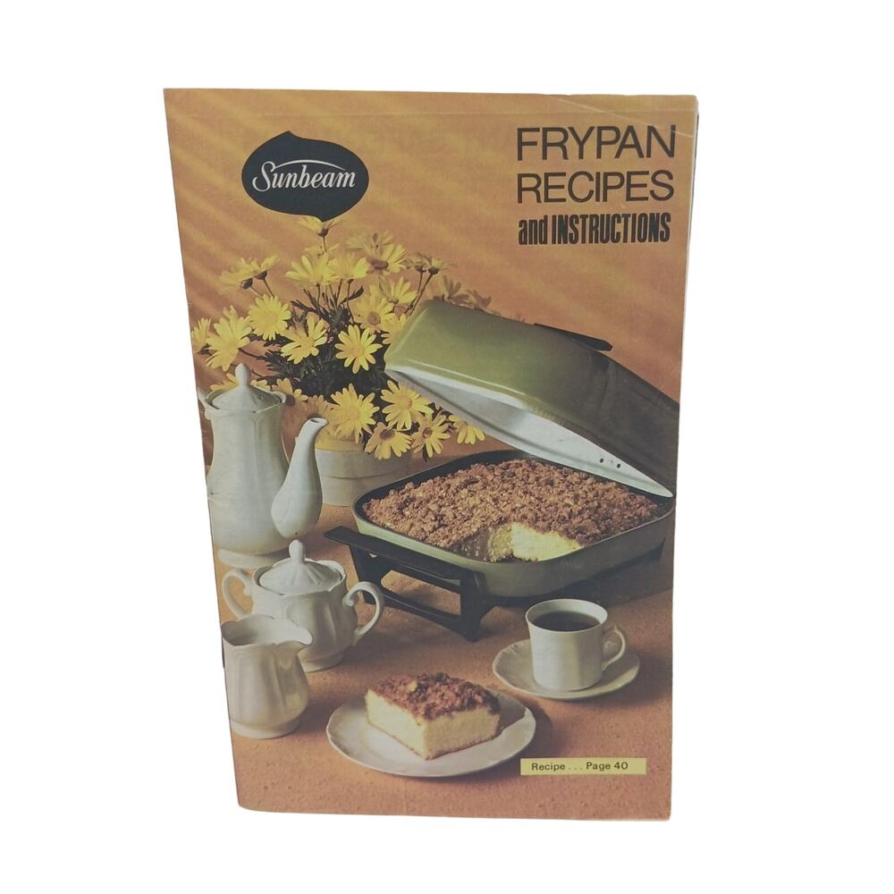 Vintage 1972 Sunbeam Frypan Recipes and Instructions Booklet